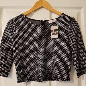 Black & White Crop Top